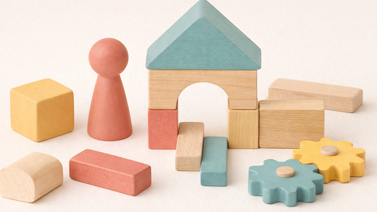 Bausteine als Symbol für die Entwicklungsdokumentation in Kigana: Fortschritte, Meilensteine und individuelle Pläne – alles an einem Ort.